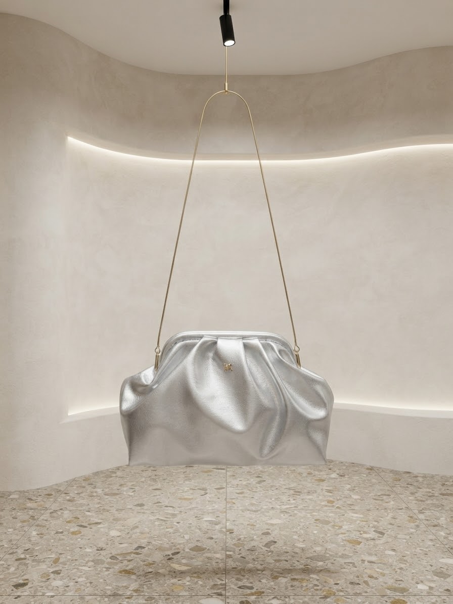 Gümüş Clutch Çanta
